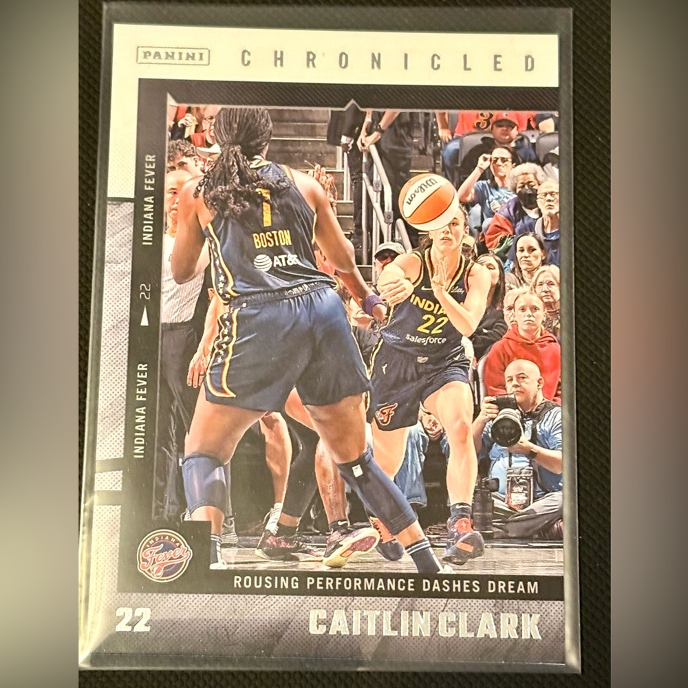 Caitlin Clark Basketball Card Panini Chronicled Rousing Performance Dashes Dream